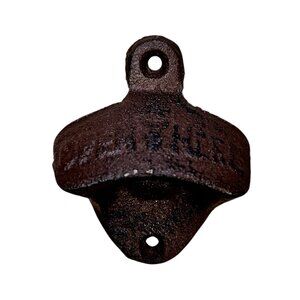 Open Here Cast Iron Bottle Opener Wall Mount Cocktail Bar